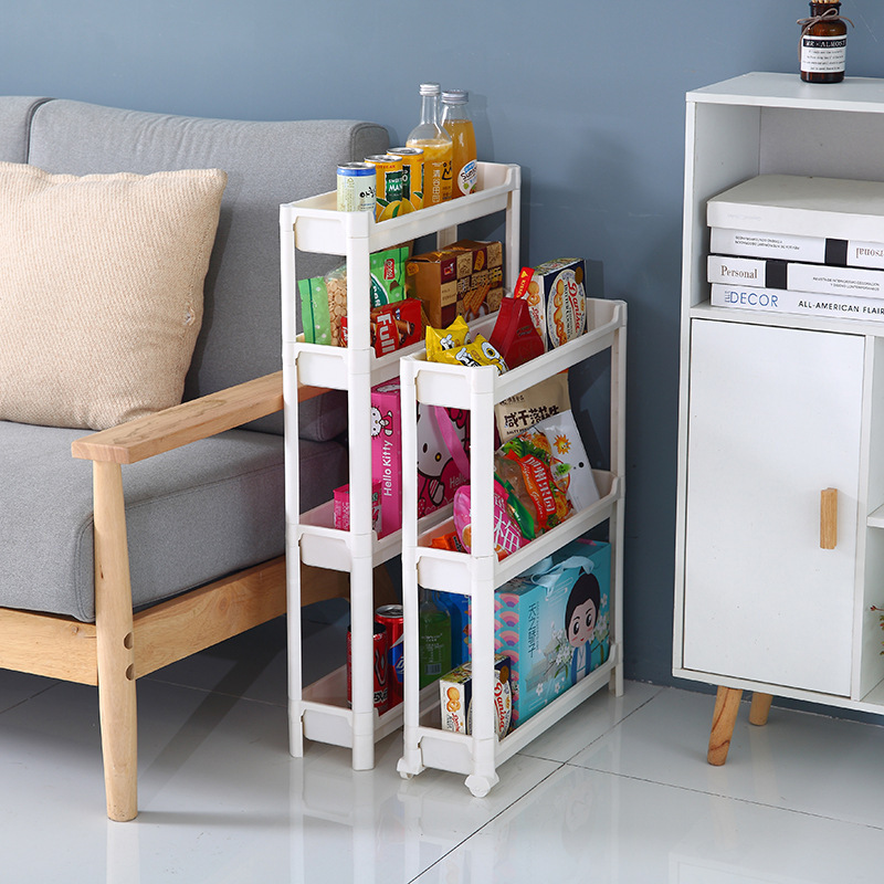 Kitchen clip storage rack plastic PP material bedroom bathroom plastic thickening household floor multi-layer shelves