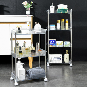 Stitched multi-functional cart shelving floor to floor multi-storey household bedroom bathroom mobile snack kitchen