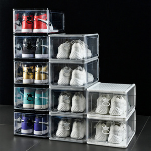 Household Shoe Organization Front Door Cheap Plastic Shoe Box Dust Proof Shoe Rack Storage