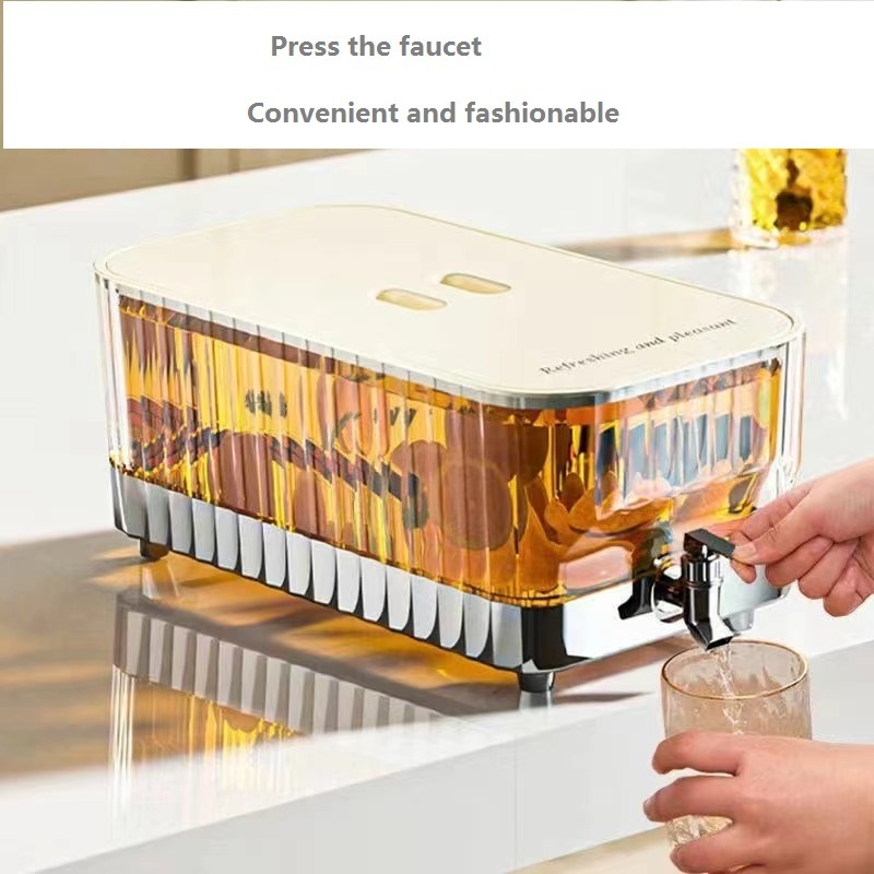 Summer New Design Fridge Beverage Drink Dispenser with faucet for Party Drink Juice Iced Tea Lemonade Cold Brew Containers