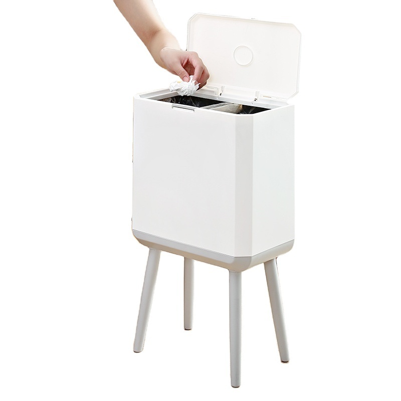 classify trash can decorative press automatic garbage can wet and dry garbage waste bin Can store garbage bags