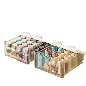 24 Grid Wall Hanging Drawer Organizing Wardrobe Compartments Underwear Storage Box for Bras Socks And Ties Clothes