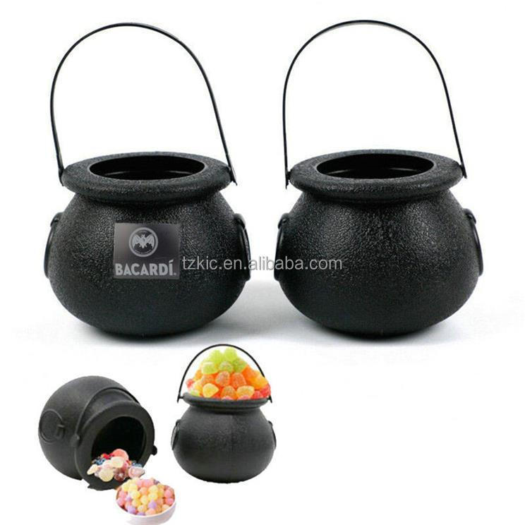 Black Witch Cauldron Novelty Cauldron Kettles Cups Multi-purposed Novelty Candy Holder for Halloween