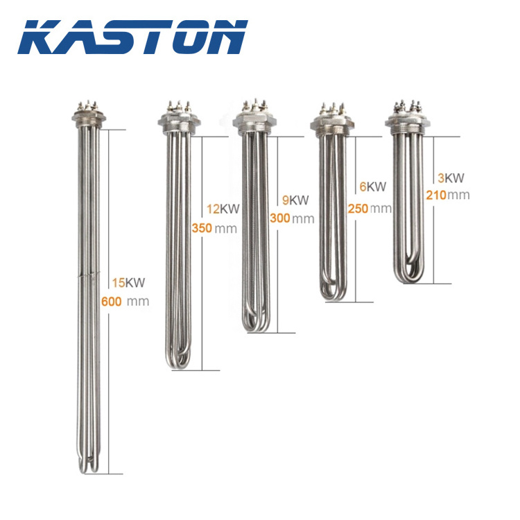 custom 3kw 6kw 9kw 12kw waterproof tubular electric heating rod immersion water heater element