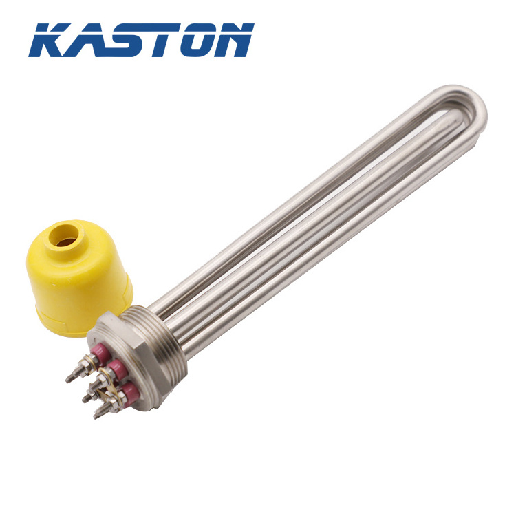 3000w 3 phase screw plug electric resistance water coil tubular industrial immersion heater 380v