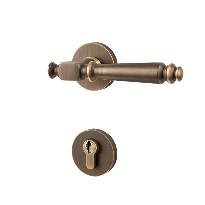 Hardware Factory OEM Zinc alloy Brushed Brass Lever Door Handles