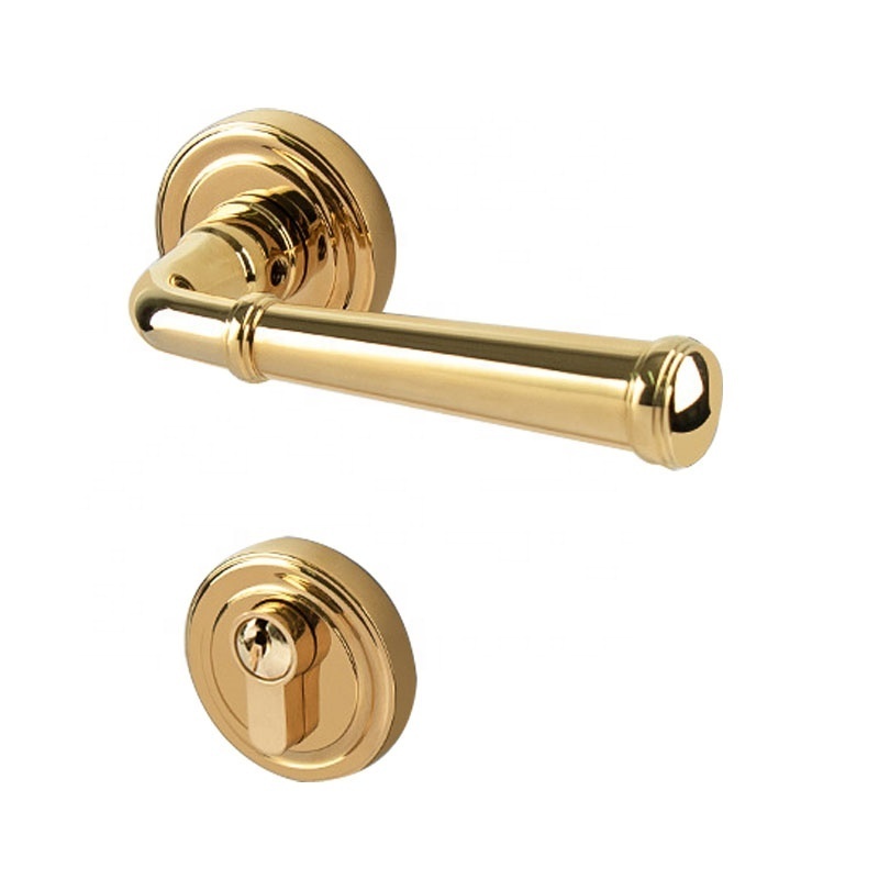 European style door knob luxury home interior door lock bedroom brass handle lock double lever lock