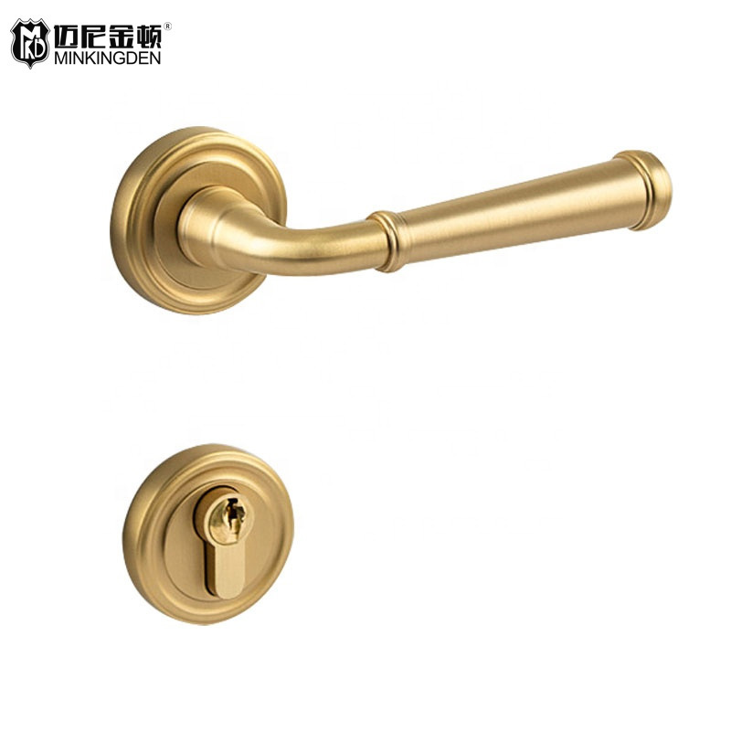 European style door knob luxury home interior door lock bedroom brass handle lock double lever lock