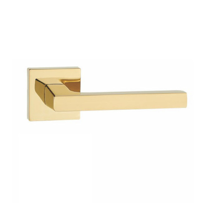 Interior home room door lock wooden door knob brushed gold split double panel bedroom gold light luxury door handle