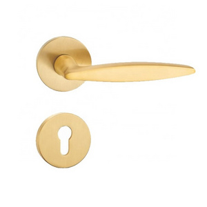 Factory Supplied Distinctive Design Minimalist Exquisite Solid Brass Straight door Passage Lock Handle Lever Bar