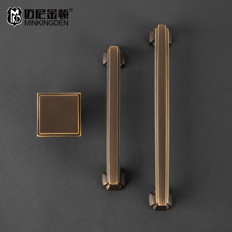 Back Plate Square Handle Heavy Mortise Modern Solid Brass Door Knob