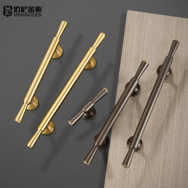 Knurling Brass Solid Furniture Hardware Cabinet Door Kitchen  Hardware Gold Kitchen Cabinet Pulls Wardrobe Handle Drawer Knobs