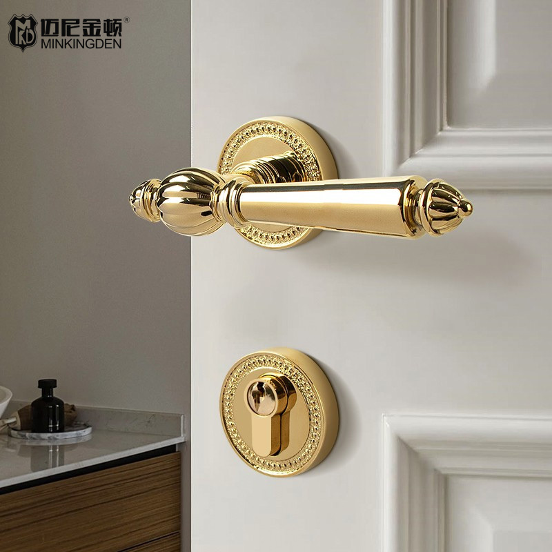 Door Handles Interior Door Locks for Hall Closet Satin  Modern Solid Classic Door Handles