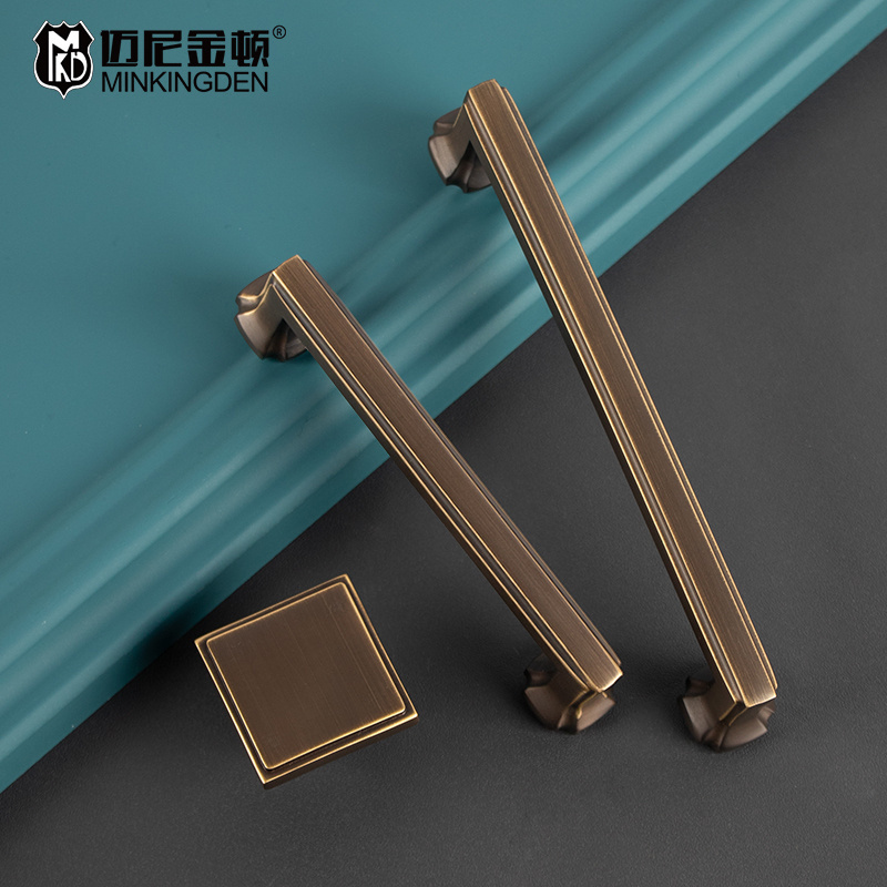 Back Plate Square Handle Heavy Mortise Modern Solid Brass Door Knob