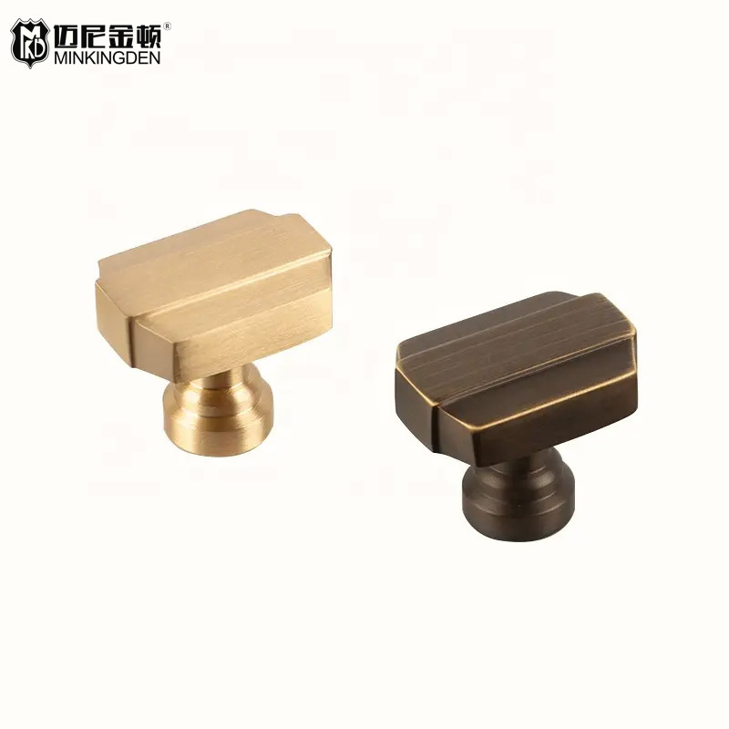 Backplate Pyramid Inlay Wooden Square Leg Knuckle Shift Brass Curtain Knobs