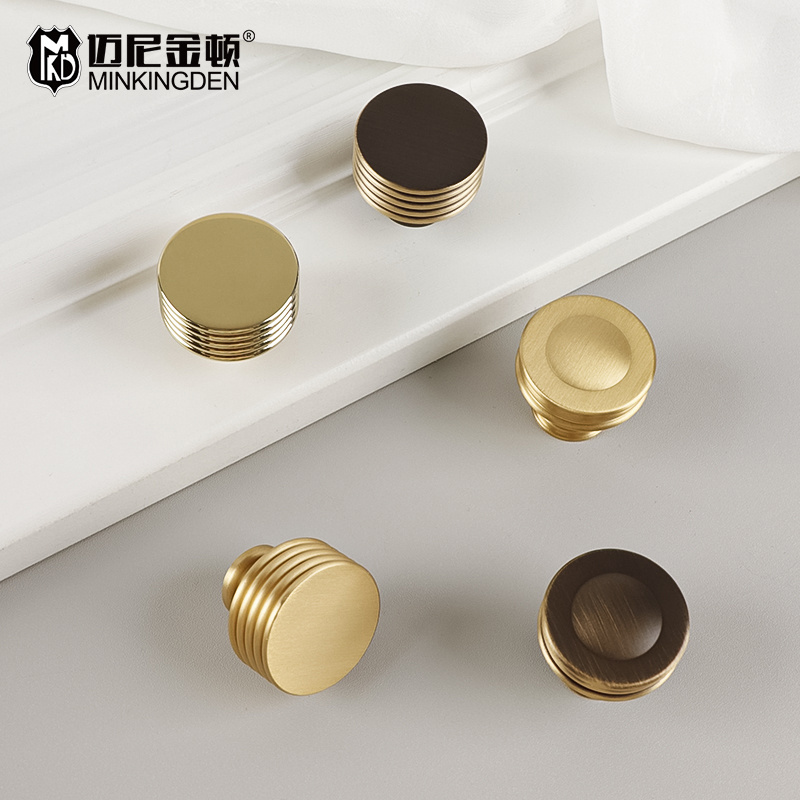 Luxury Cupboard Wardrobe Drawer Gold Pull Handles Antique Furniture Kitchen Solid Brushed Brass Door Cabinet Handles