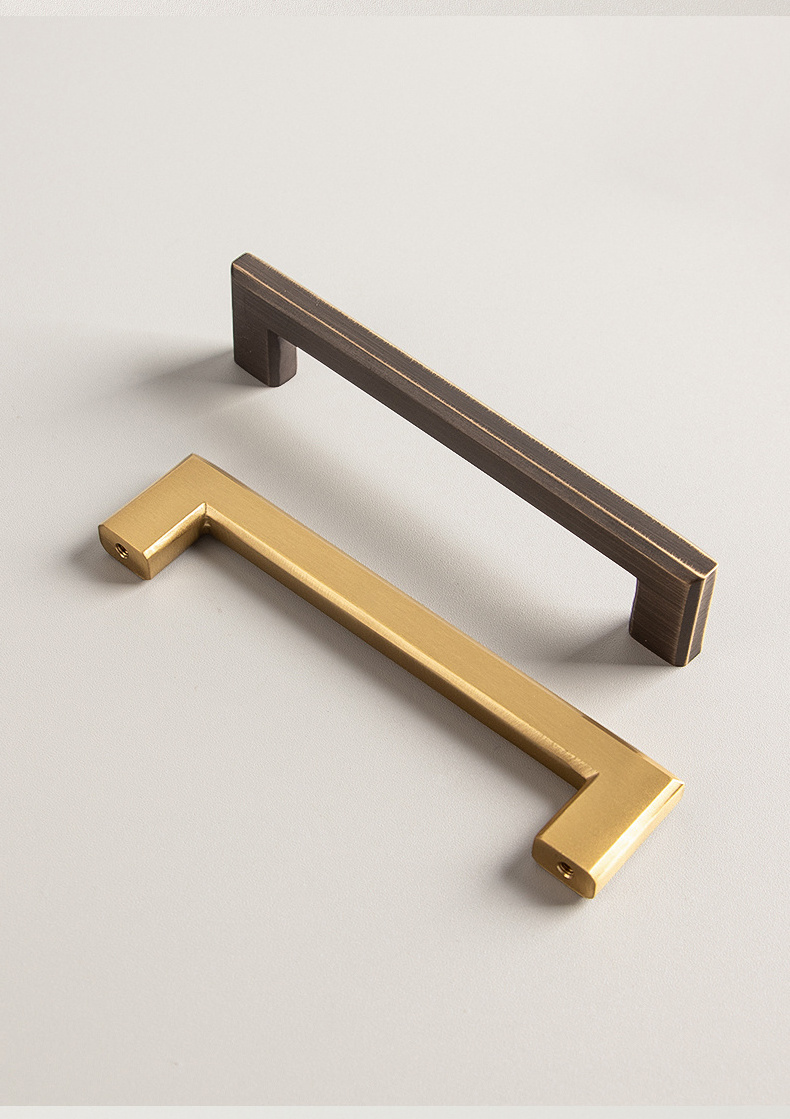 Solid Caninet Pulls Rose Gold Bronze Metal Furniture Pull Cabinet Brass Drawer Handle