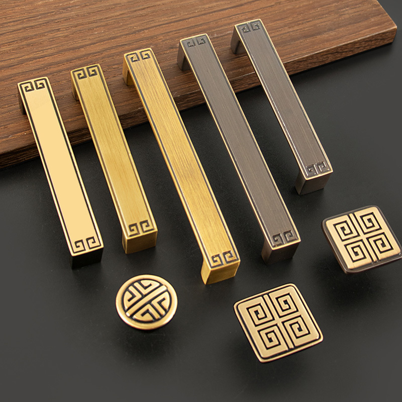 Furniture Handles Copper War Kangya Pure Door Brushed Chrome Solid Brass Cabinet Knobs