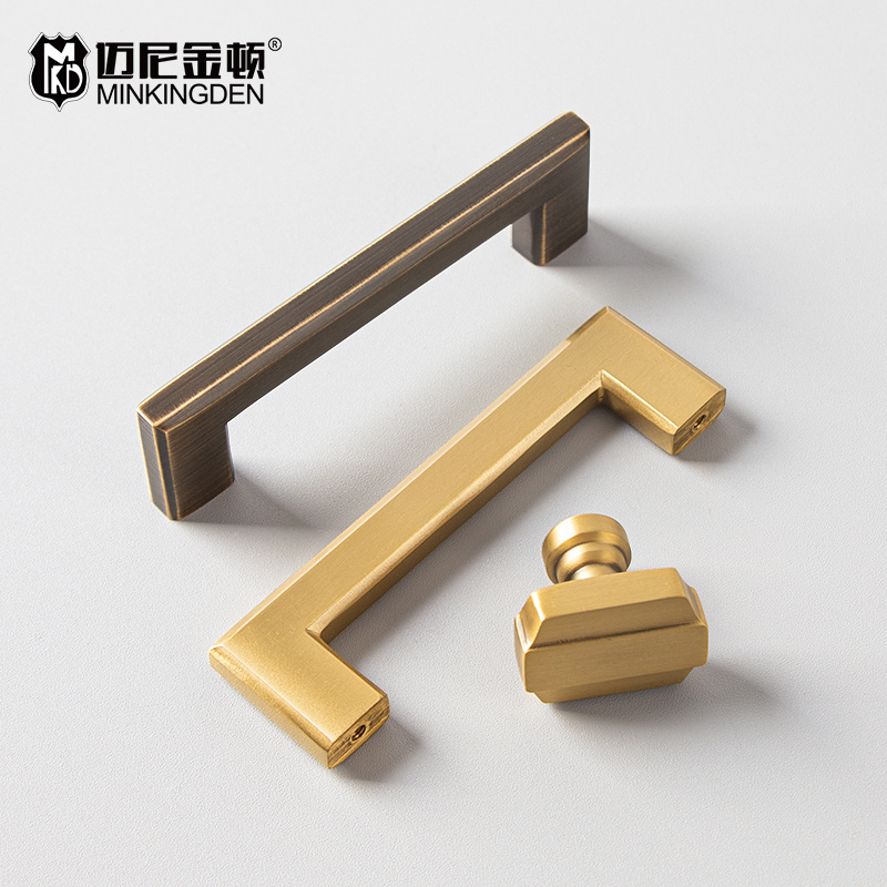 Solid Caninet Pulls Rose Gold Bronze Metal Furniture Pull Cabinet Brass Drawer Handle