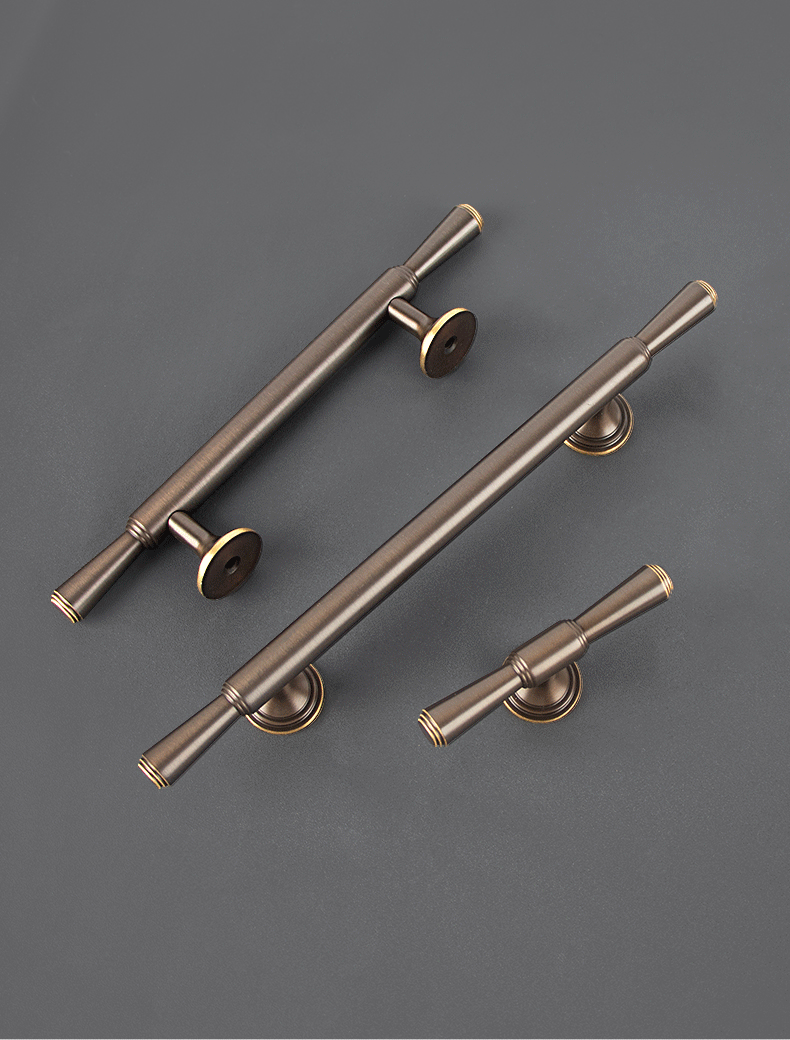 Knurling Brass Solid Furniture Hardware Cabinet Door Kitchen  Hardware Gold Kitchen Cabinet Pulls Wardrobe Handle Drawer Knobs