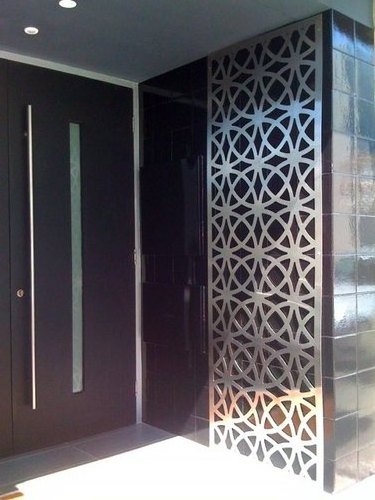 hollow carved flower screen villa new partition living room outdoor courtyard porch decorative background Stainless steel