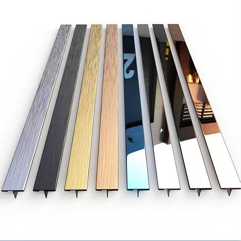 TZL 201 304 Golden Mirror Polished Stainless Steel Tile Trim Ceramic Corner Trim for Marble Edge