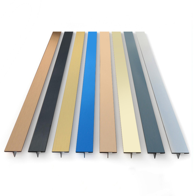 TZL 201 304 Golden Mirror Polished Stainless Steel Tile Trim Ceramic Corner Trim for Marble Edge