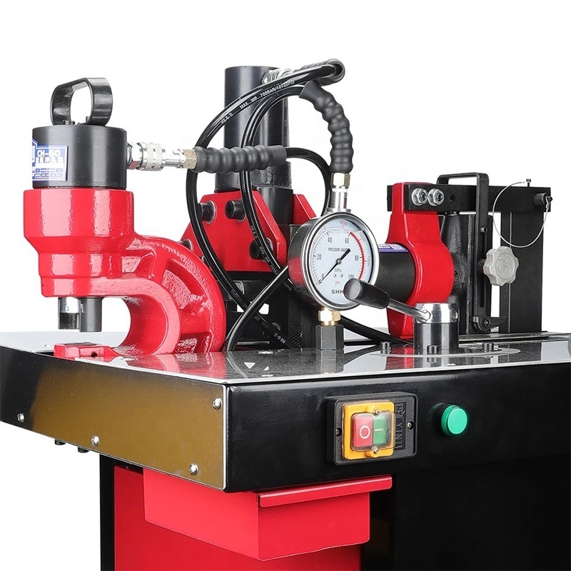 Support Customization   DHY-150  Multifunctional Copper Aluminium Steel Busbar   Processing Machine Cutter Bend Punch 3 In1