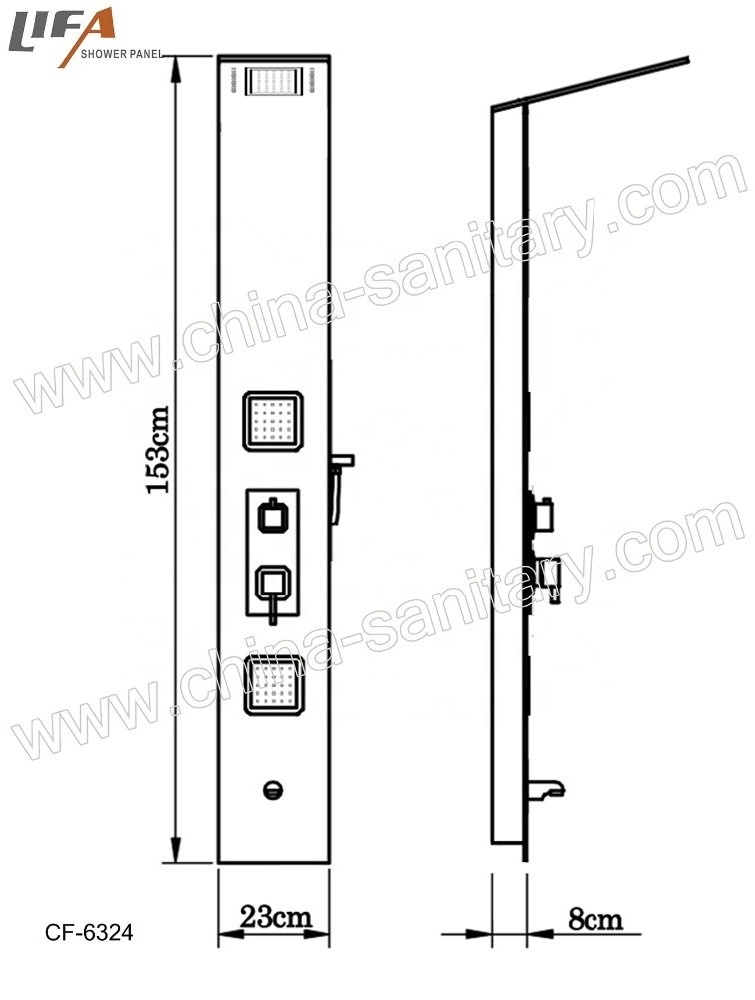 Bathroom Hydro Massage Functional Home use high quality indoor wall mounted shower panel