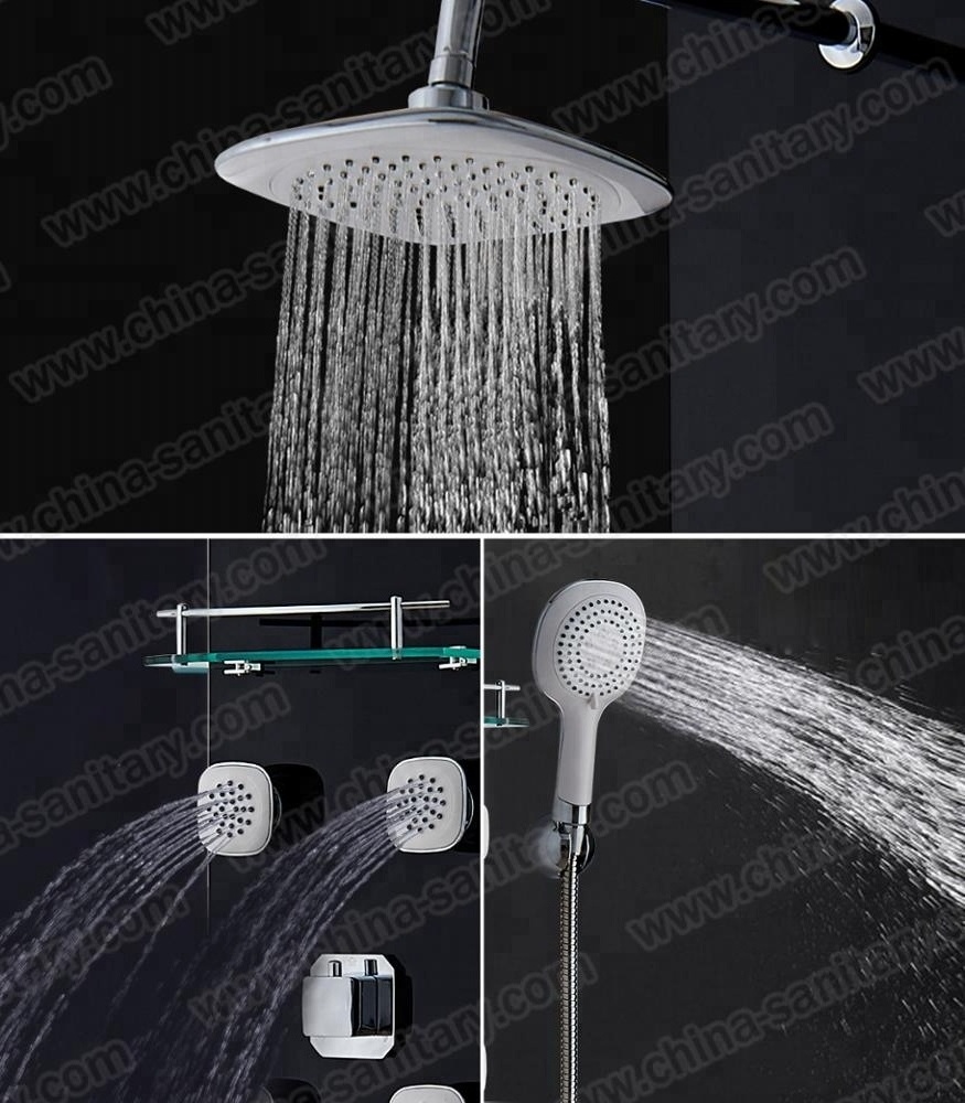 Factory supply high strength shower column 4 ways diverter valve smart bathroom set shower panel