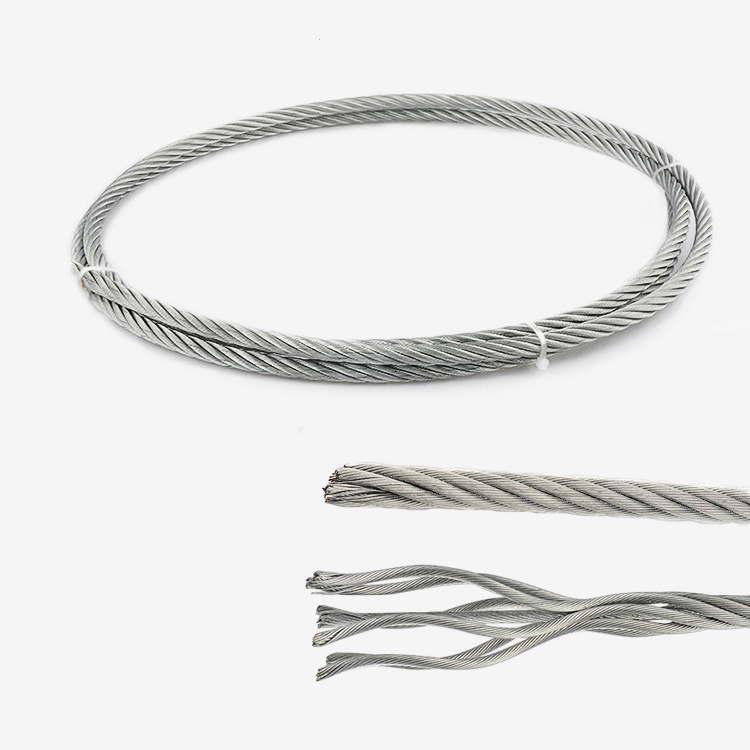 Factory  wholesale  304 Stainless Steel Cable 7 X 7 Wire Rope Stainless Steel/Stainless Steel Wire Rope