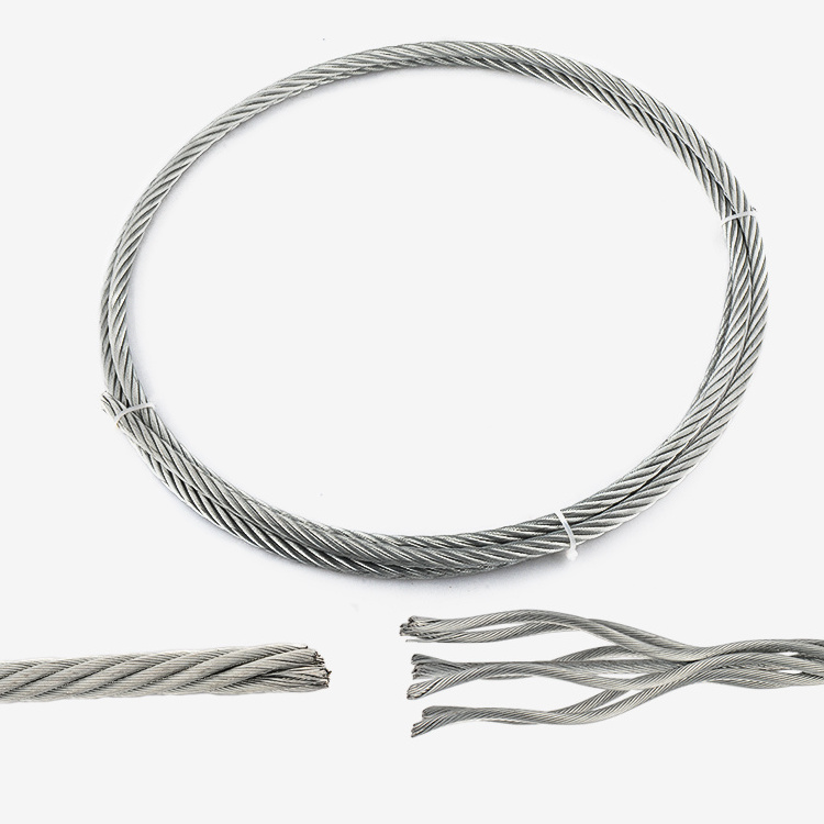 Factory  wholesale  304 Stainless Steel Cable 7 X 7 Wire Rope Stainless Steel/Stainless Steel Wire Rope