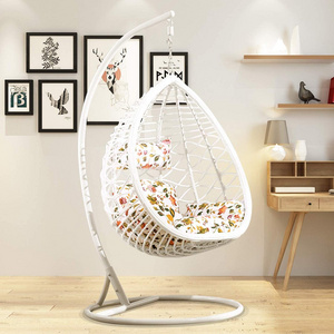 Swing Chair White Hanging Hammock hanging swing rattan egg chair Outdoor Balcony Cradle Chair