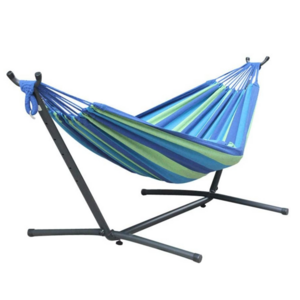 Portable Outdoor Garden Patio Camping Hammock Swing with Space-Saving Steel Stand