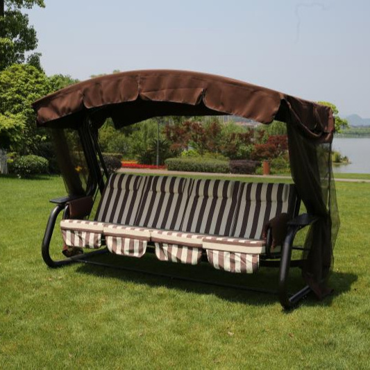 4 seater glider metal hanging swing chair outdoor with canopy