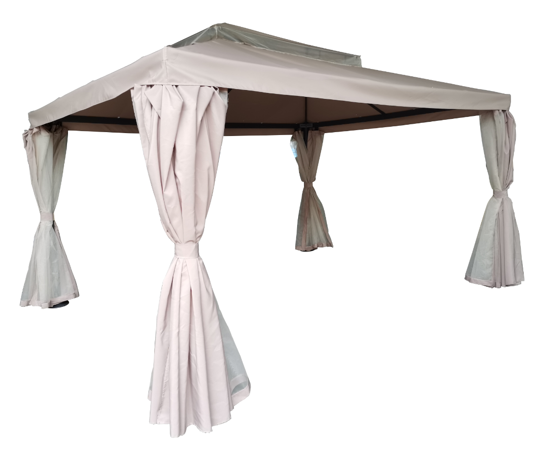 Outdoor 3x4 cheap white antique vintage aluminium double roof gazebo