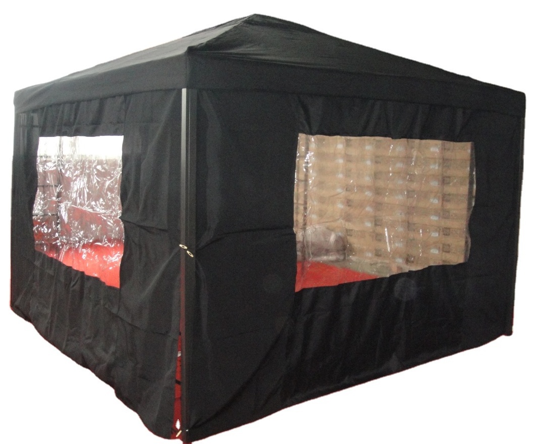 3*3M cheap outdoor garden large aluminium steel waterproof gazebo with curtain and windows