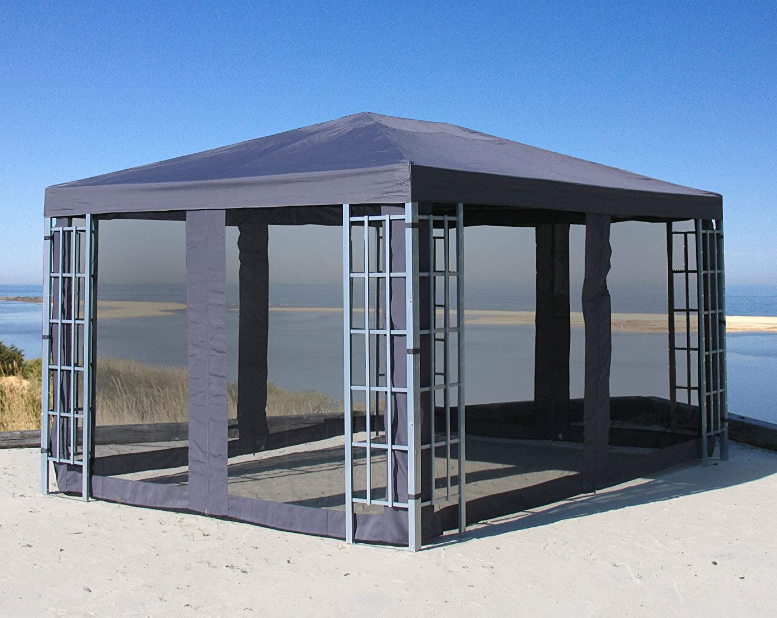 3*3M cheap outdoor garden large aluminium steel waterproof gazebo with curtain and windows