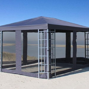 3*3M cheap outdoor garden large aluminium steel waterproof gazebo with curtain and windows