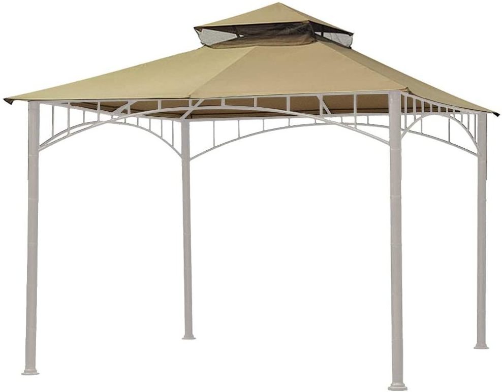 10x10 Double Tiered Gazebo Replacement Canopy Roof Top Cover