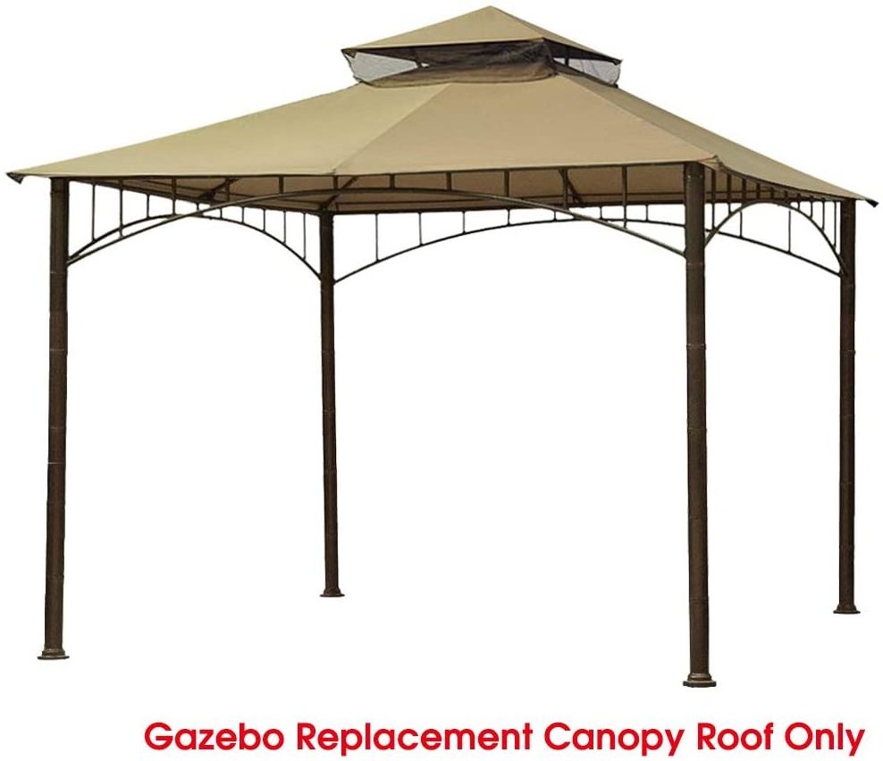 10x10 Double Tiered Gazebo Replacement Canopy Roof Top Cover