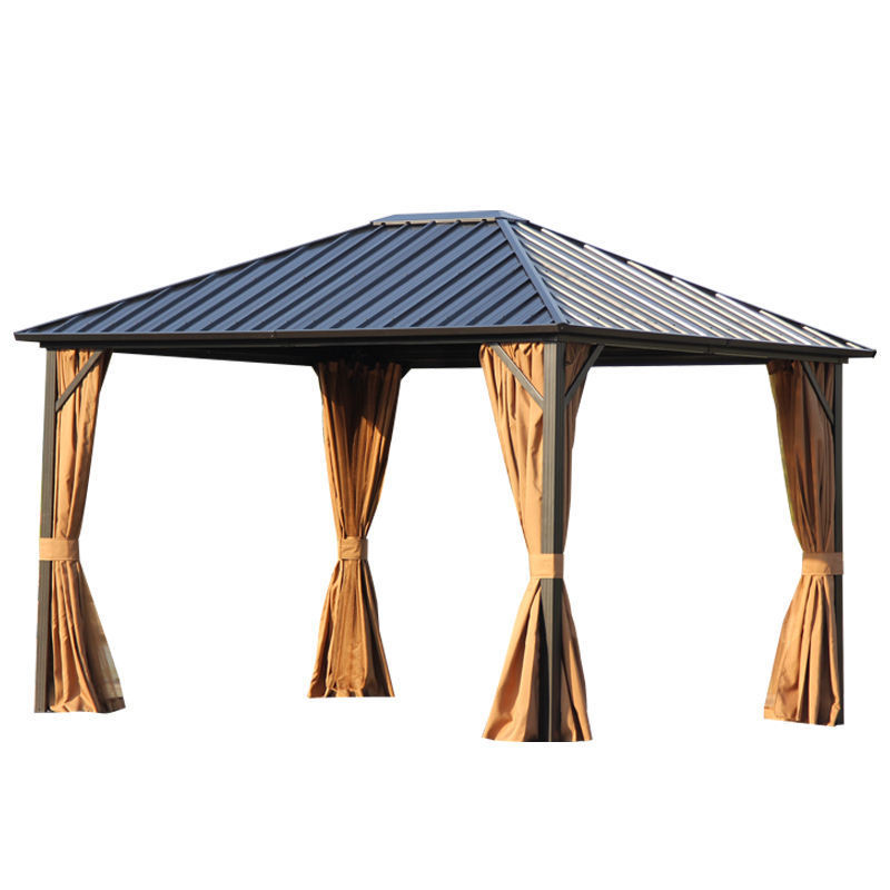 hot sale  modern aluminum pergola outdoor garden gazebo galvanized metal roof luxury aluminum hard top gazebo