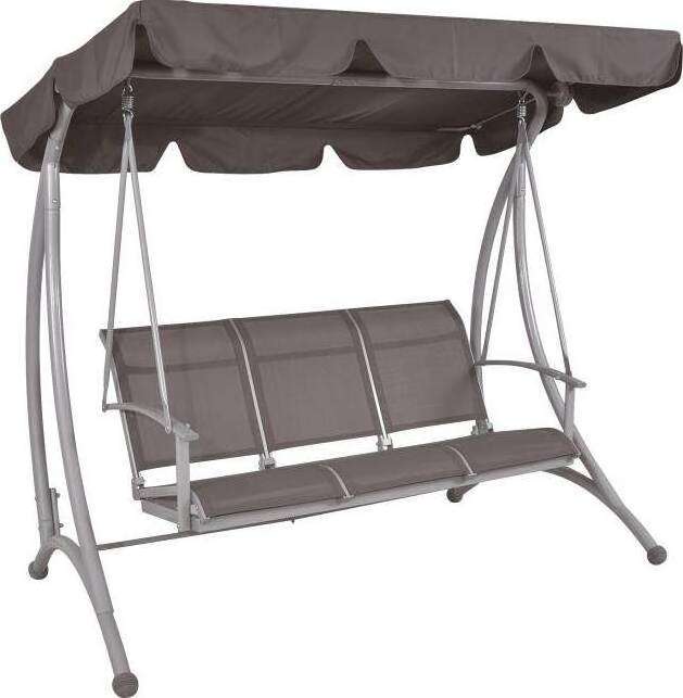 outdoor furniture garden patio used metal frame canopy patio sling 3 seat swing chair