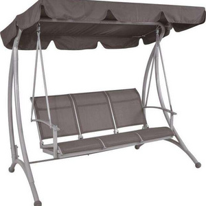 outdoor furniture garden patio used metal frame canopy patio sling 3 seat swing chair