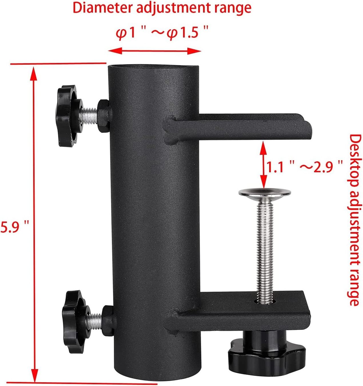 Heavy Duty Parasol Holder Patio Umbrella Stand Mount Umbrella Stand Fixed Clip Umbrella Clamp for Deck