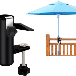 Outdoor Patio Umbrella Clamp Heavy Metal Umbrella Clip Adjustable Patio Umbrella Holder for Camping Beach