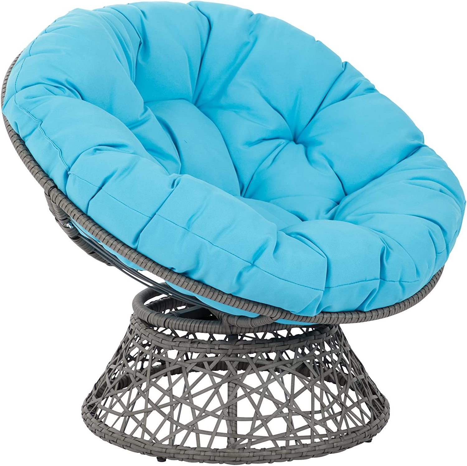 Outdoor Patio Balcony Wicker Rattan Papasan Chair with cushion