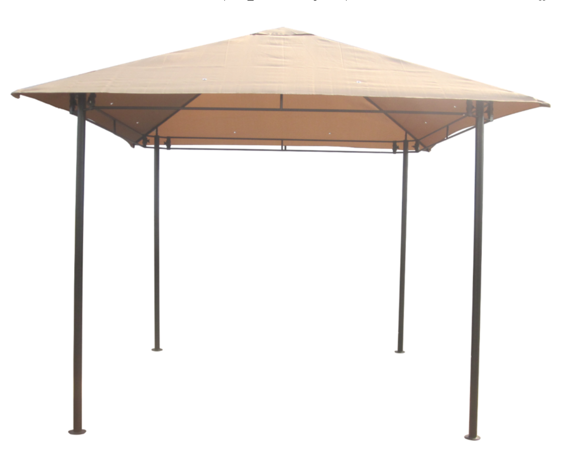 3x3 M Outdoor Garden Waterproof Sunshade Metal Iron Pop Up Hard Top Gazebo