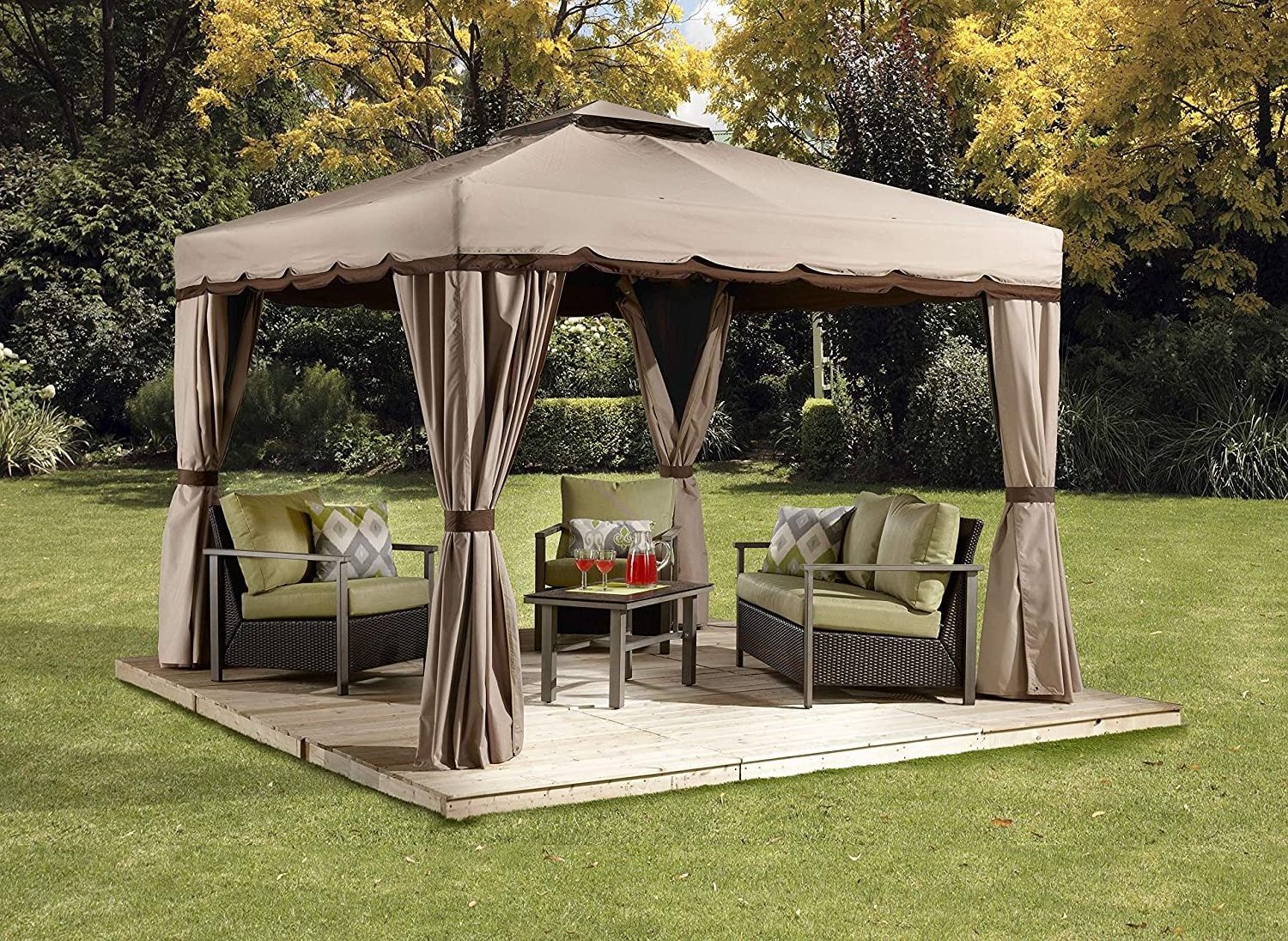 10x12 Roma Hardtop Gazebo Outdoor Sun Shelter