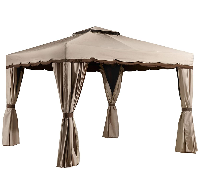 10x12 Roma Hardtop Gazebo Outdoor Sun Shelter